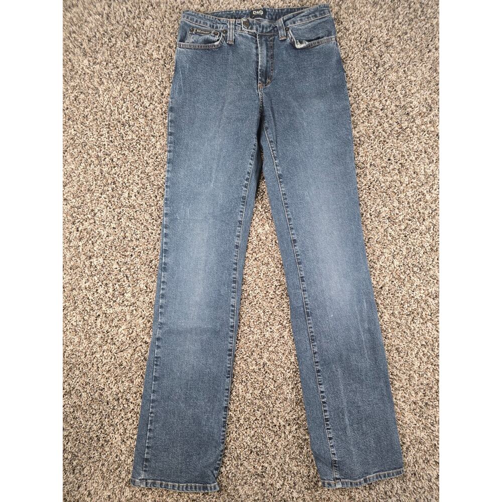 Vtg Y2K Dolce & Gabbana Womens Sz 2 Straight Leg Blue Jeans Medium Wash
